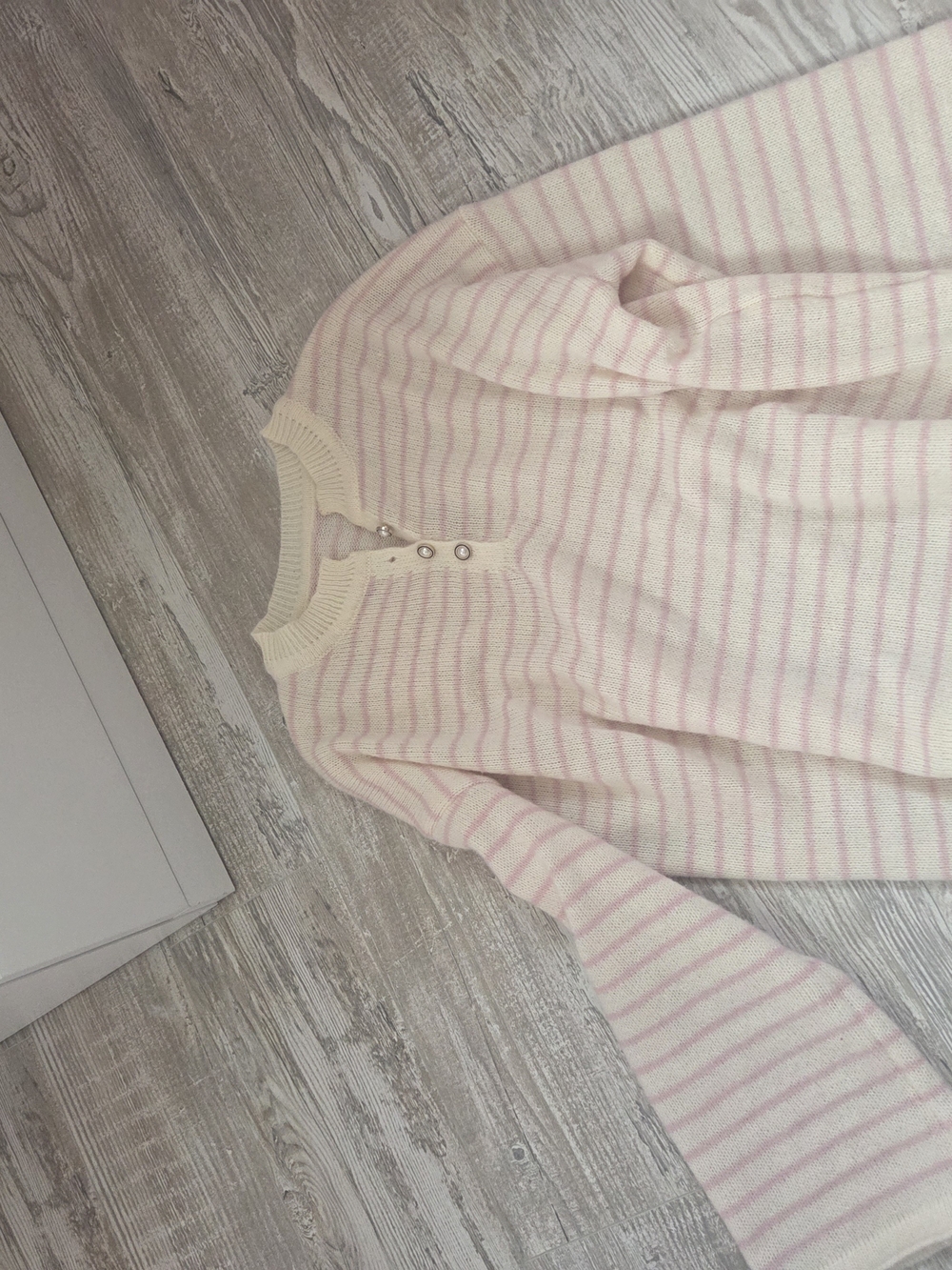 Francesca'a Pink and White Striped Sweater